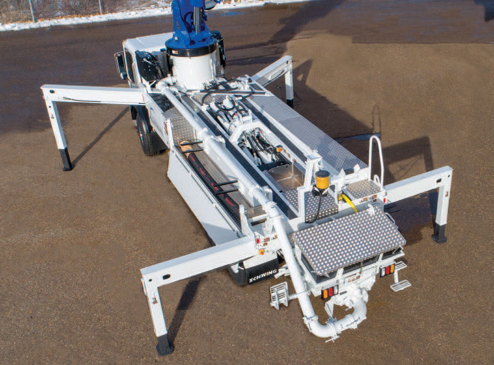telescopic action diagram boom pump