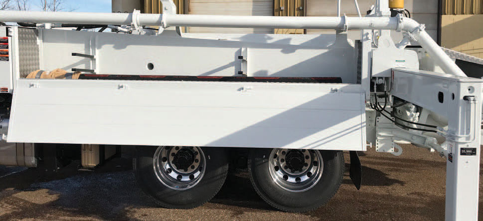 telescopic action diagram boom pump
