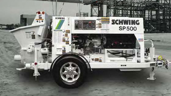 SP500 trailer-mounted concrete pump